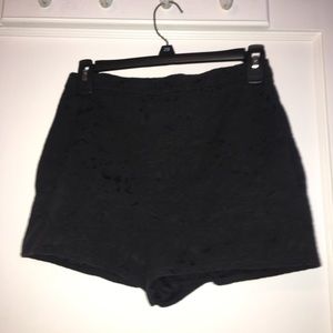 Black High Waisted Shorts